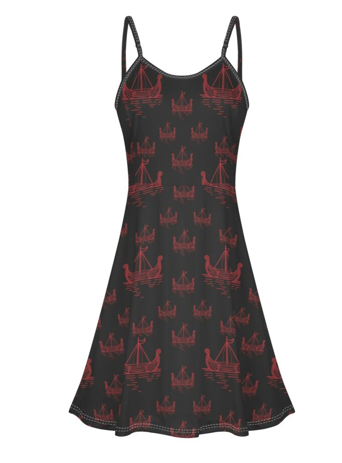 Women's Lounge Sleeveless Adjustable Spaghetti Strap Short Dress Swing Dress