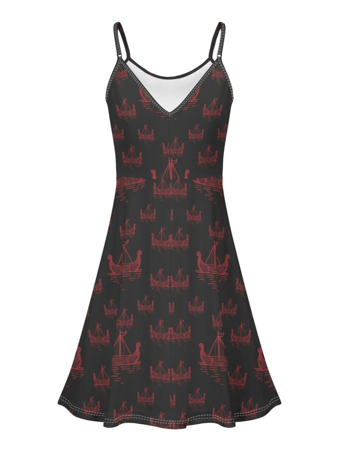 Women's Lounge Sleeveless Adjustable Spaghetti Strap Short Dress Swing Dress