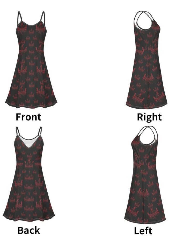 Women's Lounge Sleeveless Adjustable Spaghetti Strap Short Dress Swing Dress