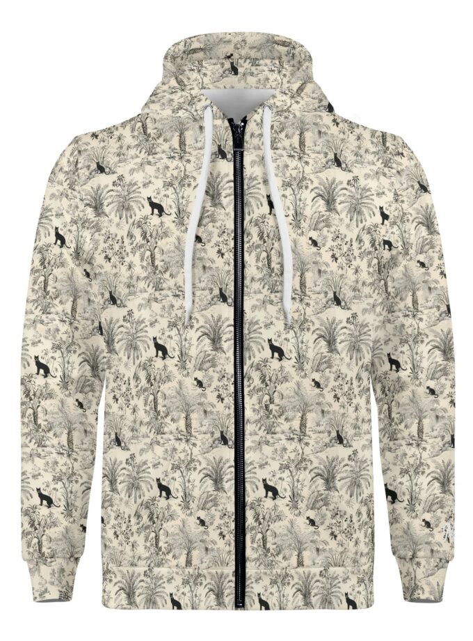 Guardians of the Tiki Jungle: Catiki Zip-Up Hoodie