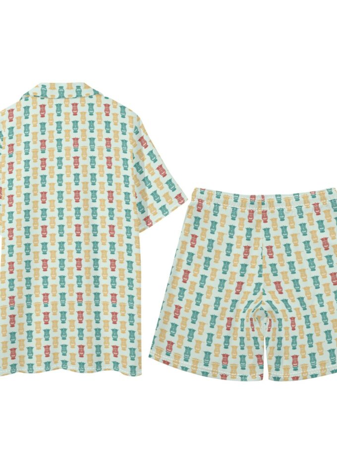 Men's Regular Fit Hawaiian Short Sleeve Shirt and Shorts Set
