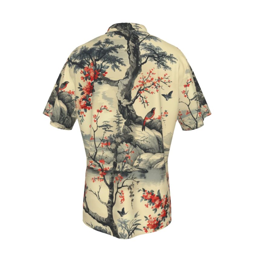All-Over Print Men's Hawaiian Shirt With Pocket - Image 2