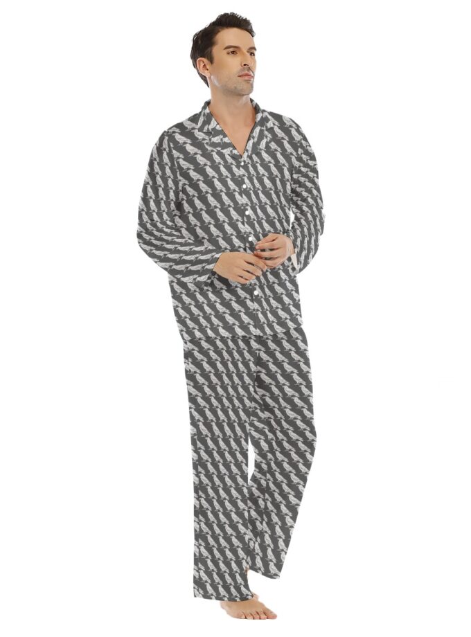 All-Over Print Men's Lapel Pajama Set