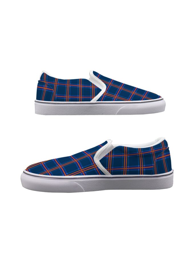 Purple and Gold - Men's Slip On Sneakers