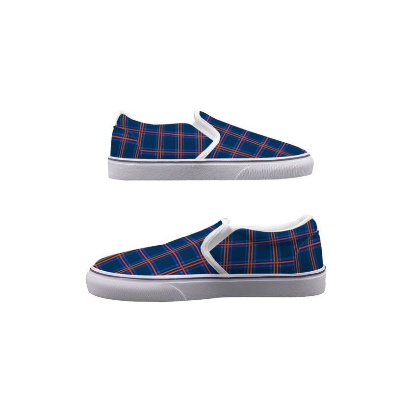 Purple and Gold - Men's Slip On Sneakers - Image 2