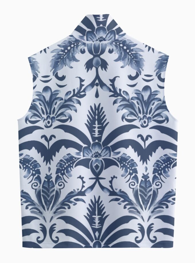 All-Over Print Men's Stand-up Collar Vest