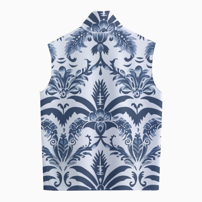 All-Over Print Men's Stand-up Collar Vest - Image 2