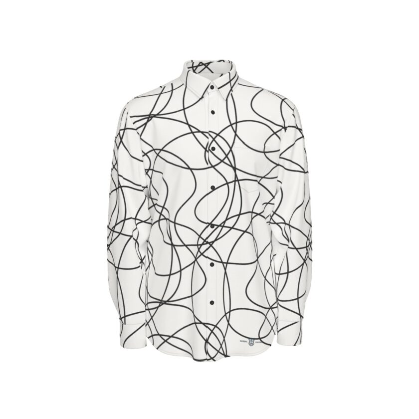 All-Over Print Men's Long Sleeve Shirt | 115GSM Cotton poplin