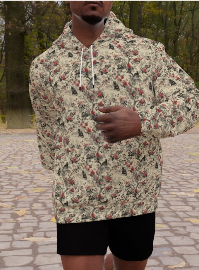 All-Over Print Men's Heavy Fleece Raglan Hoodie