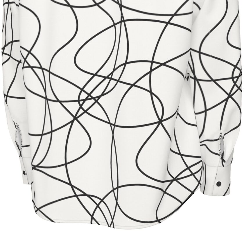 All-Over Print Men's Long Sleeve Shirt | 115GSM Cotton poplin - Image 8
