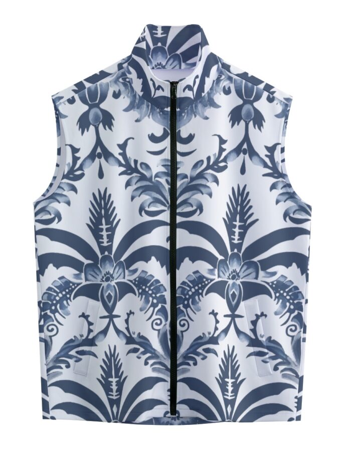 All-Over Print Men's Stand-up Collar Vest