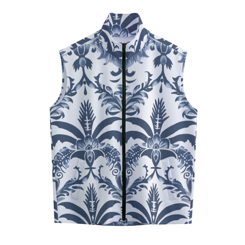 All-Over Print Men's Stand-up Collar Vest