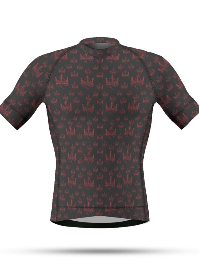 All-Over Print Men's Anti-Slip Raglan Cycling Jersey With Short Sleeve