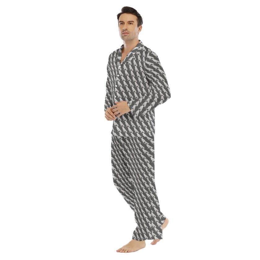 All-Over Print Men's Lapel Pajama Set - Image 2