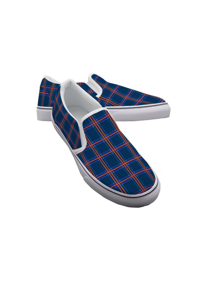 Purple and Gold - Men's Slip On Sneakers