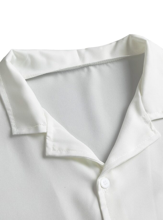 All-Over Print Men's Hawaiian Shirt With Button Closure