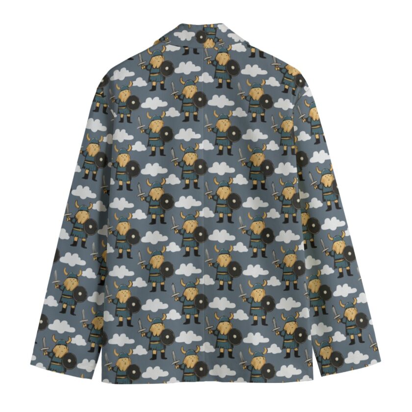 All-Over Print Men's Casual Flat Lapel Collar Blazer - Image 2