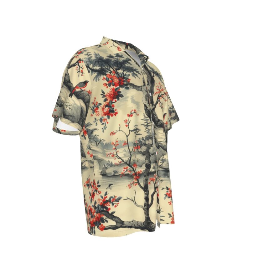 All-Over Print Men's Hawaiian Shirt With Pocket - Image 3