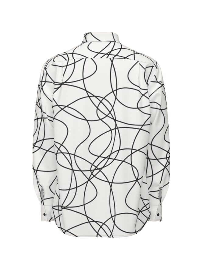 All-Over Print Men's Long Sleeve Shirt | 115GSM Cotton poplin