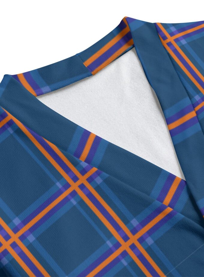 All-Over Print Unisex V-neck Knitted Fleece Cardigan With Button Closure