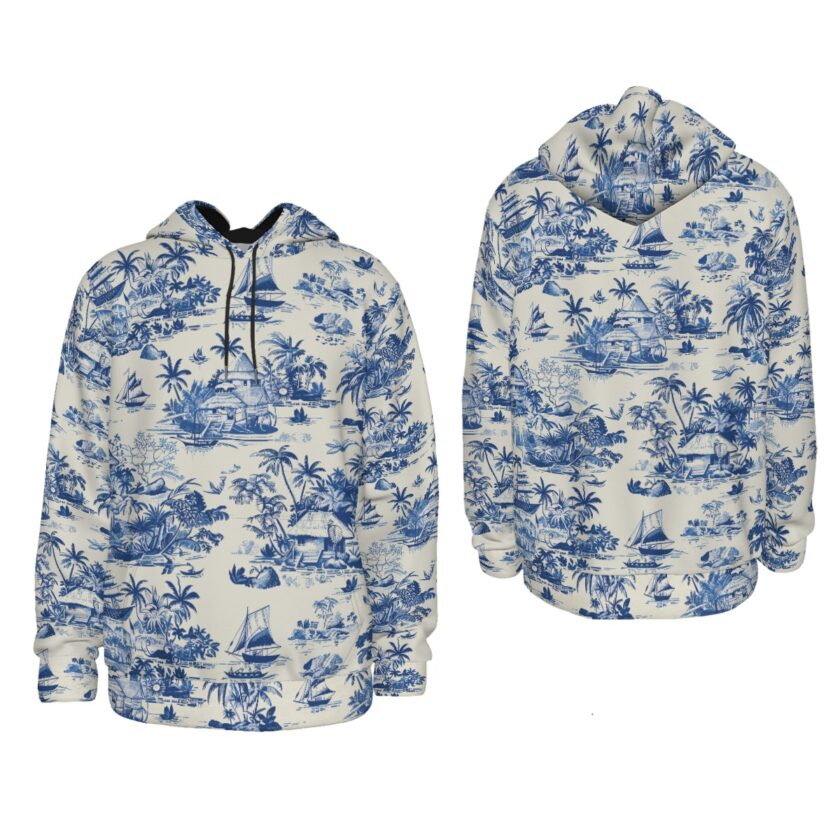 All-Over Print Men's Thicken Pullover Hoodie - Image 2