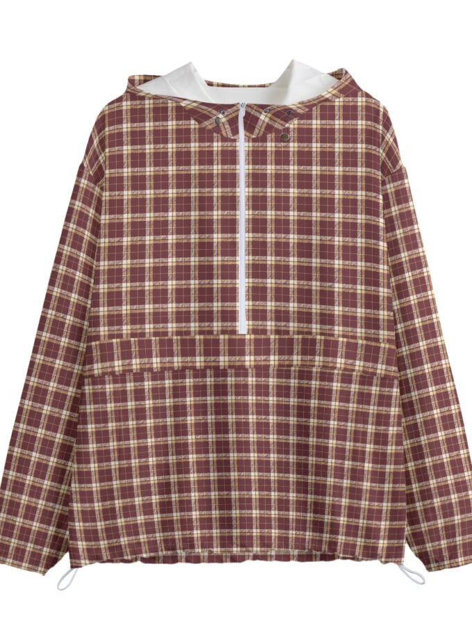 Maroon and Gold Gameday - All-Over Print Unisex Pullover Jacket With Zipper Closure