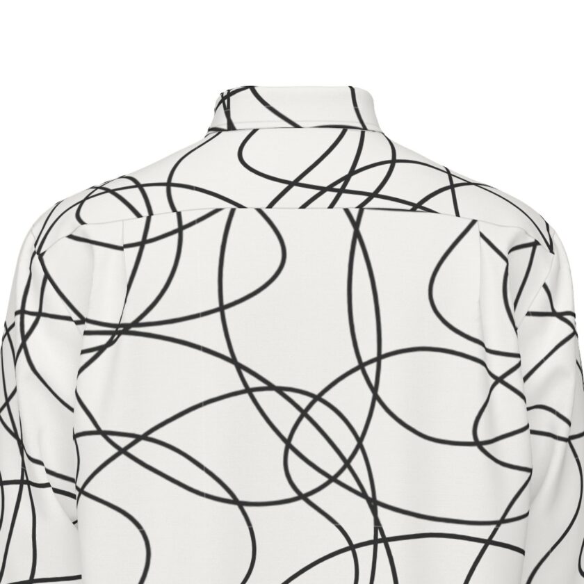 All-Over Print Men's Long Sleeve Shirt | 115GSM Cotton poplin - Image 7