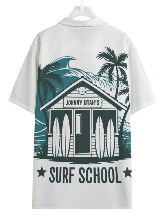 All-Over Print Men's Hawaiian Shirt With Button Closure