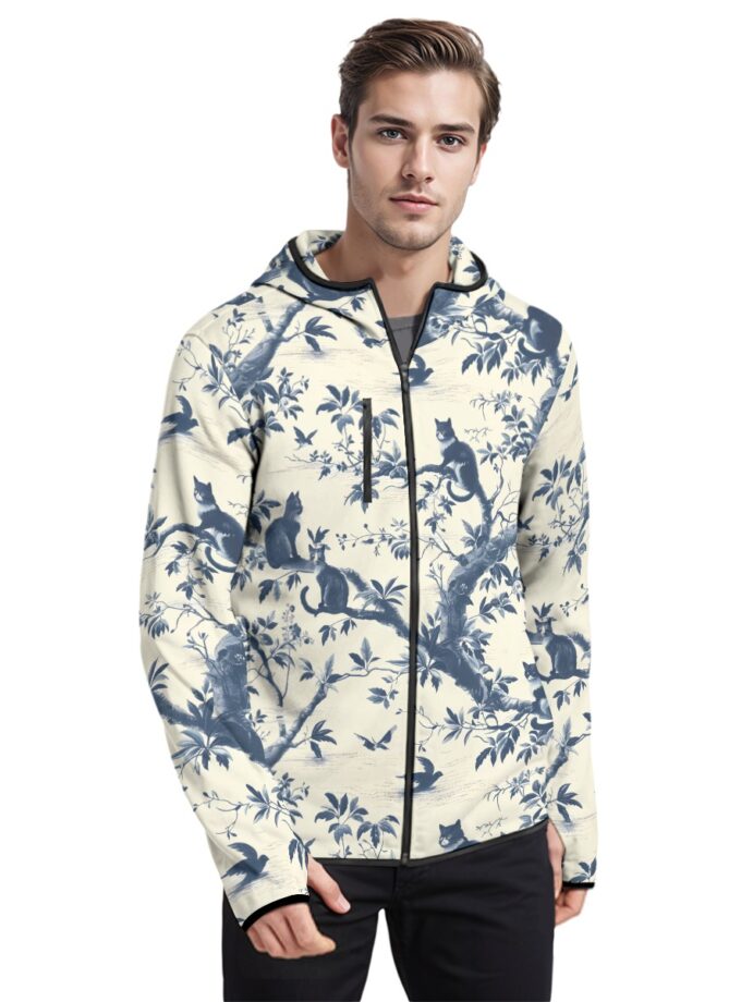 All-Over Print Men's Stylish Hoodie with Thumb Hole Design