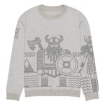 Knitted crew neck sweater