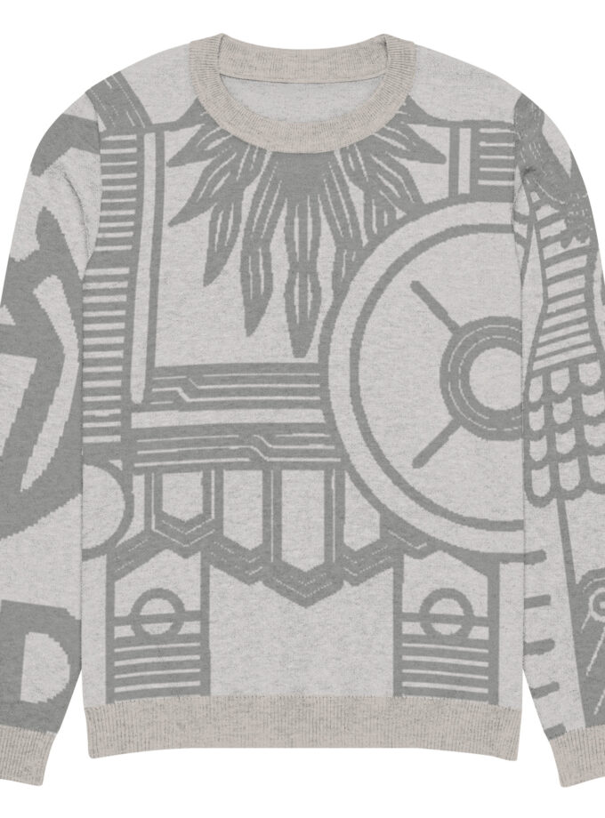 Knitted crew neck sweater