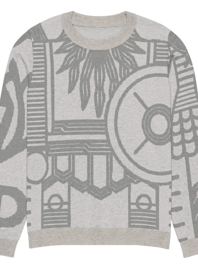 Knitted crew neck sweater