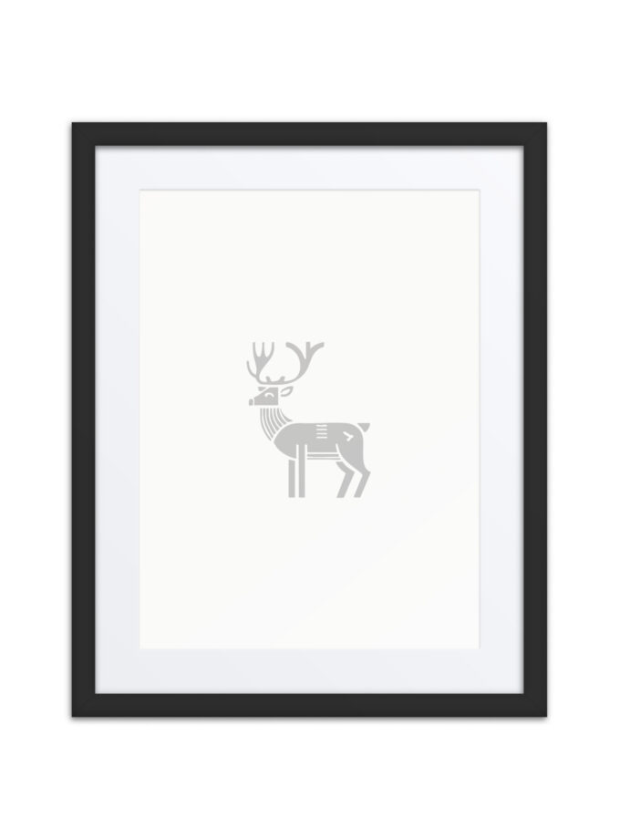 Nordic Viking - Nordic Deer - Framed Art