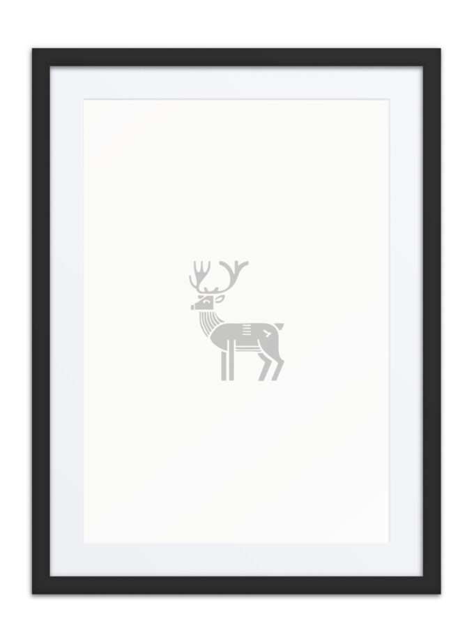 Nordic Viking - Nordic Deer - Framed Art
