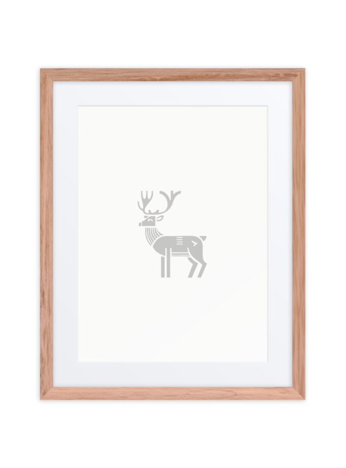 Nordic Viking - Nordic Deer - Framed Art