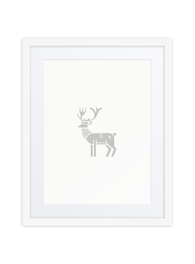 Nordic Viking - Nordic Deer - Framed Art