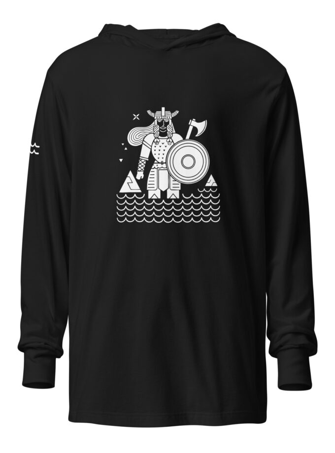 Epic Viking Shield Maiden Hooded Long Sleeve T-Shirt