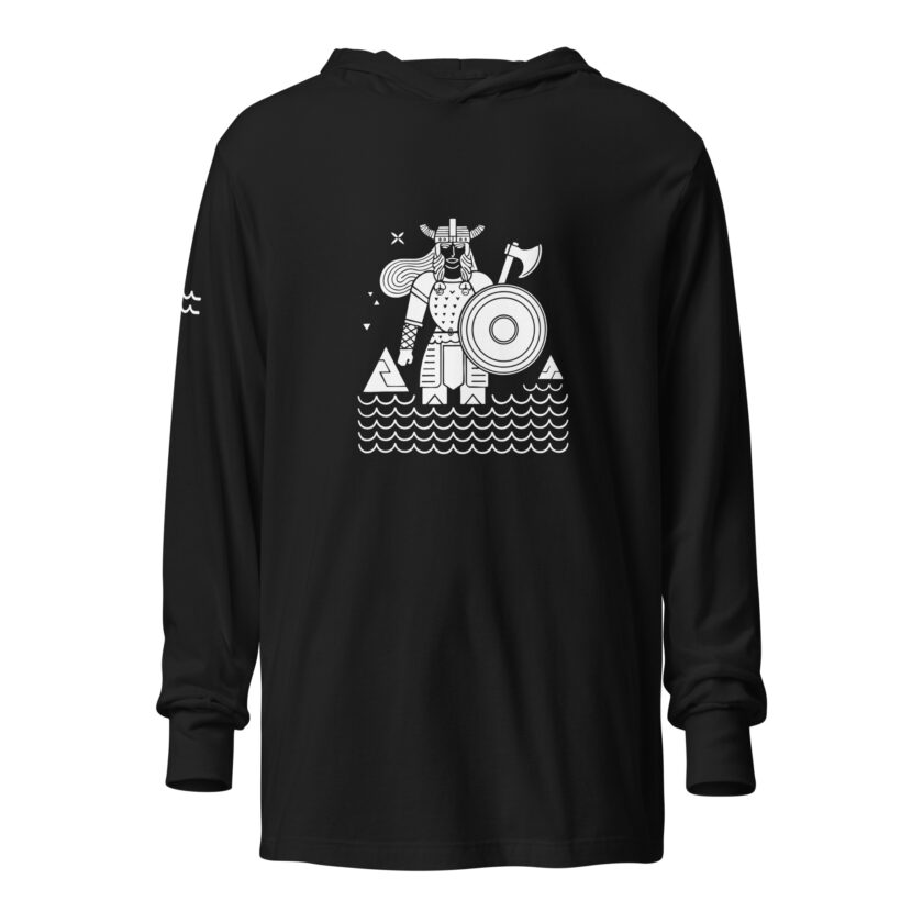 Epic Viking Shield Maiden Hooded Long Sleeve T-Shirt - Image 5