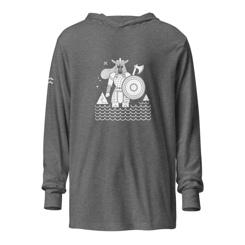 Epic Viking Shield Maiden Hooded Long Sleeve T-Shirt - Image 17