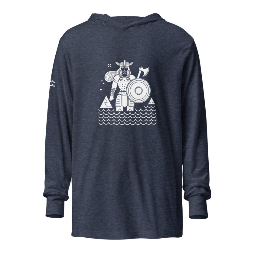 Epic Viking Shield Maiden Hooded Long Sleeve T-Shirt - Image 9