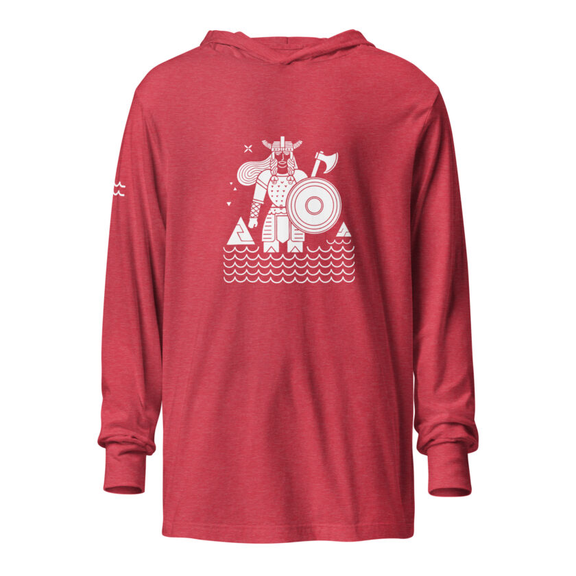Epic Viking Shield Maiden Hooded Long Sleeve T-Shirt - Image 13