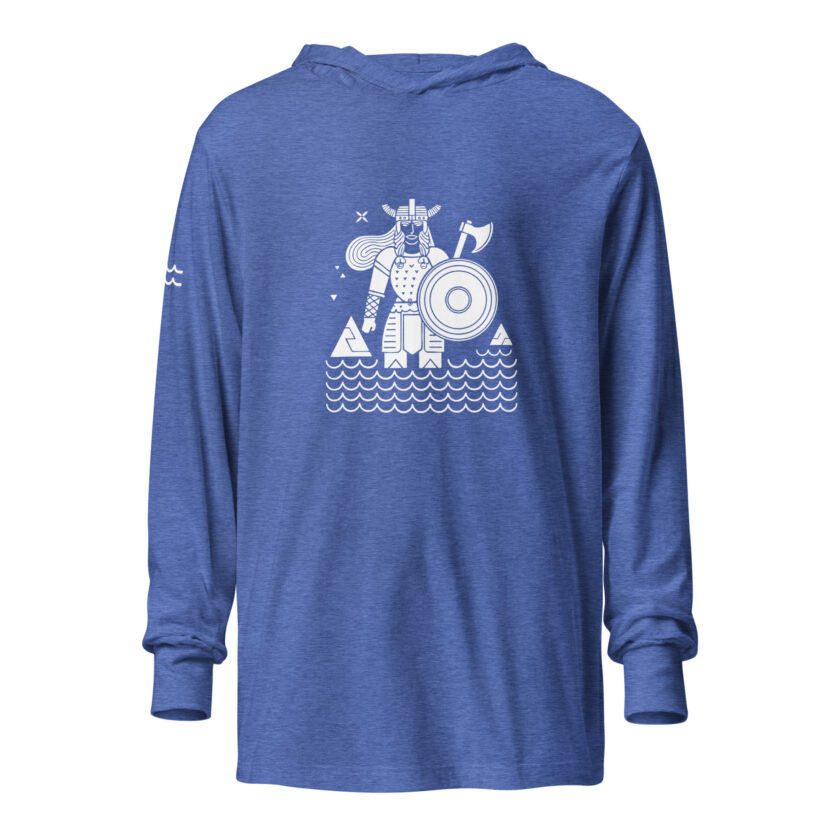 Epic Viking Shield Maiden Hooded Long Sleeve T-Shirt - Image 21