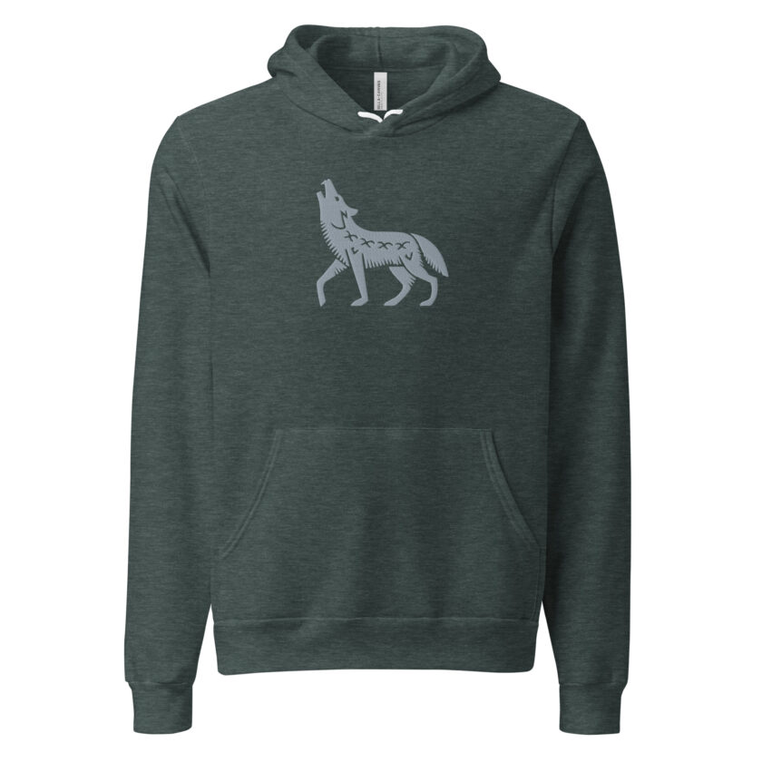 Nordic Wolf Embroidered Hoodie - Image 9