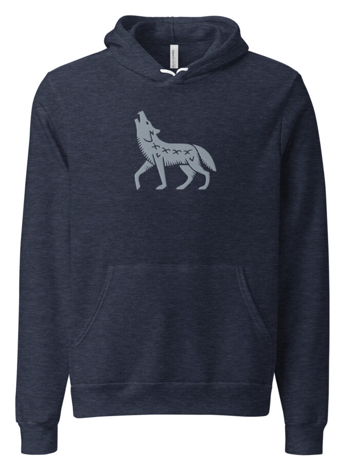 Nordic Wolf Embroidered Hoodie