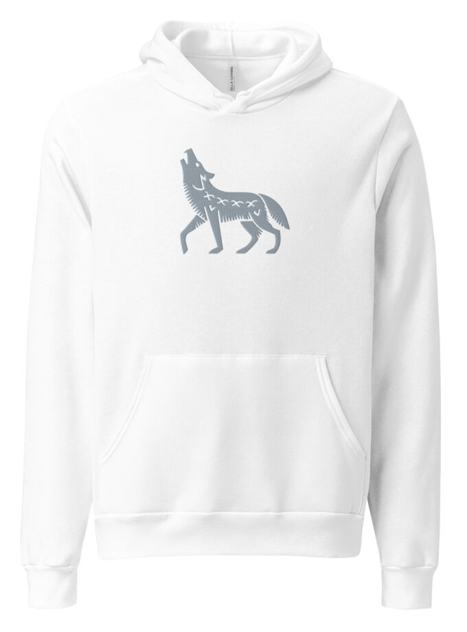 Nordic Wolf Embroidered Hoodie